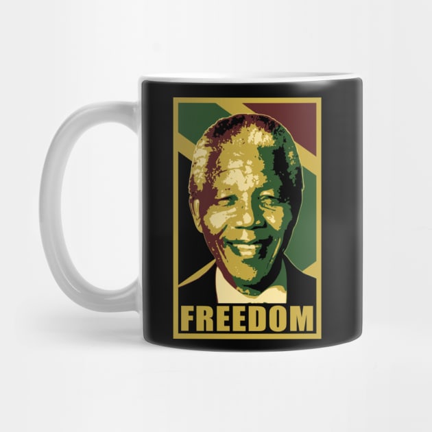 Nelson Mandela Freedom Smile Pop Art by Nerd_art